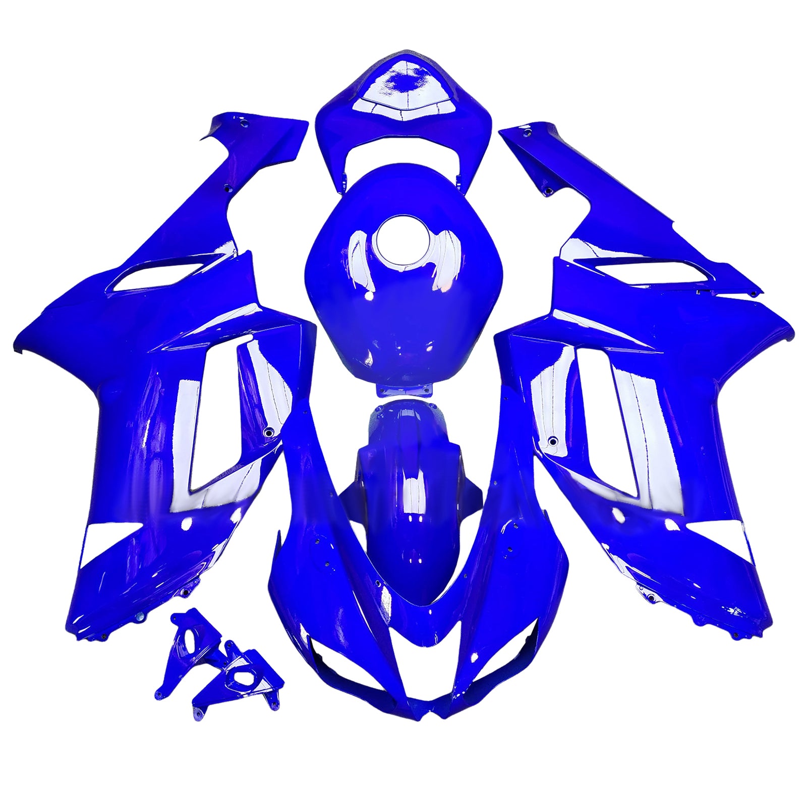 Amotopart 2007-2008 Kawasaki ZX6R 636 Blue Fairing Kit