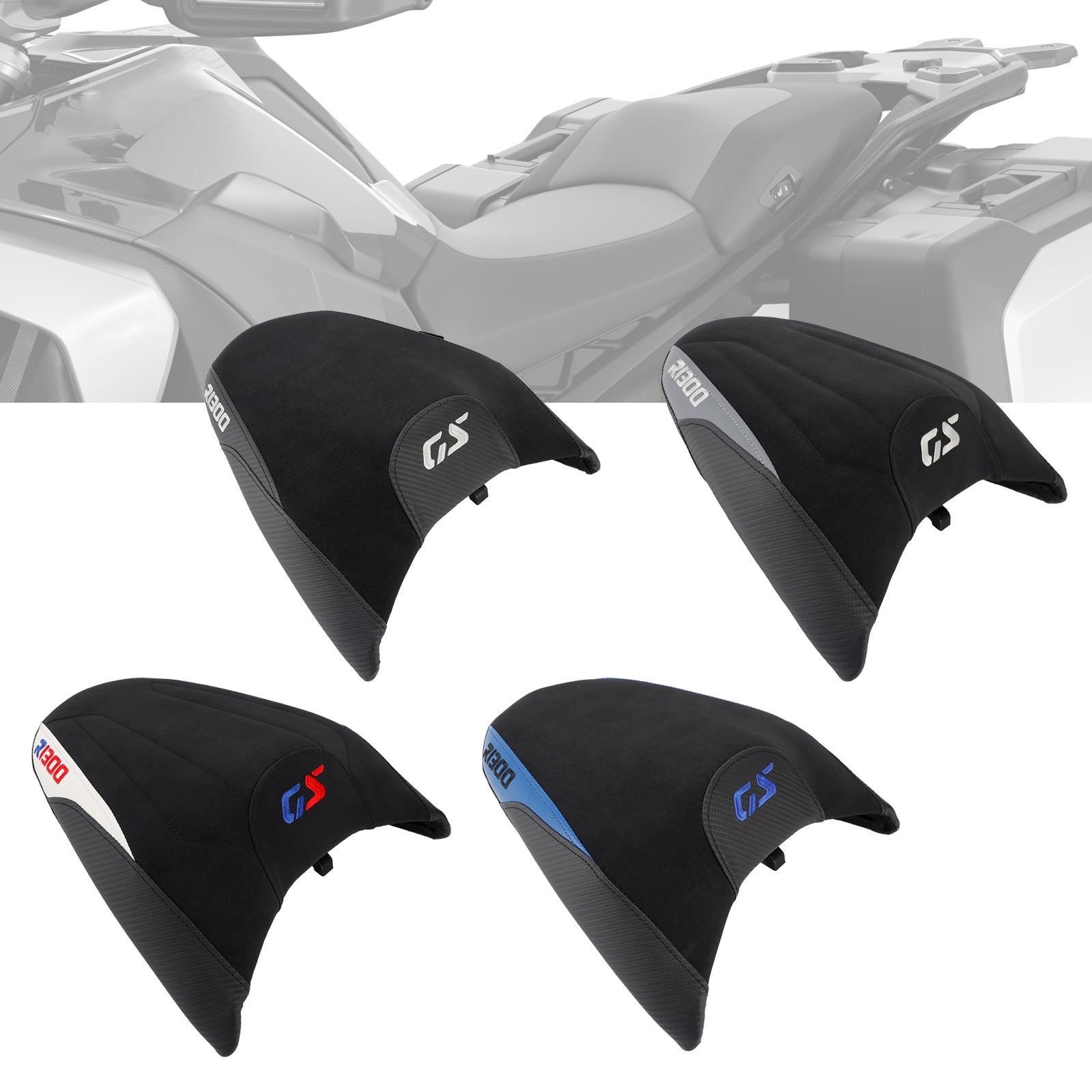 BMW R1300GS R 1300 GS 24-25 WIT ACHTER PASSENGER STAIN PILLION Saddle platblauw