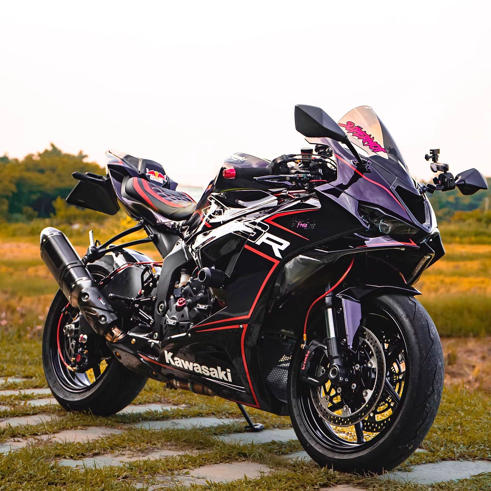 Amotopart 2024-2025 Kawasaki ZX-6R Dark Purple Black Fairing Kit