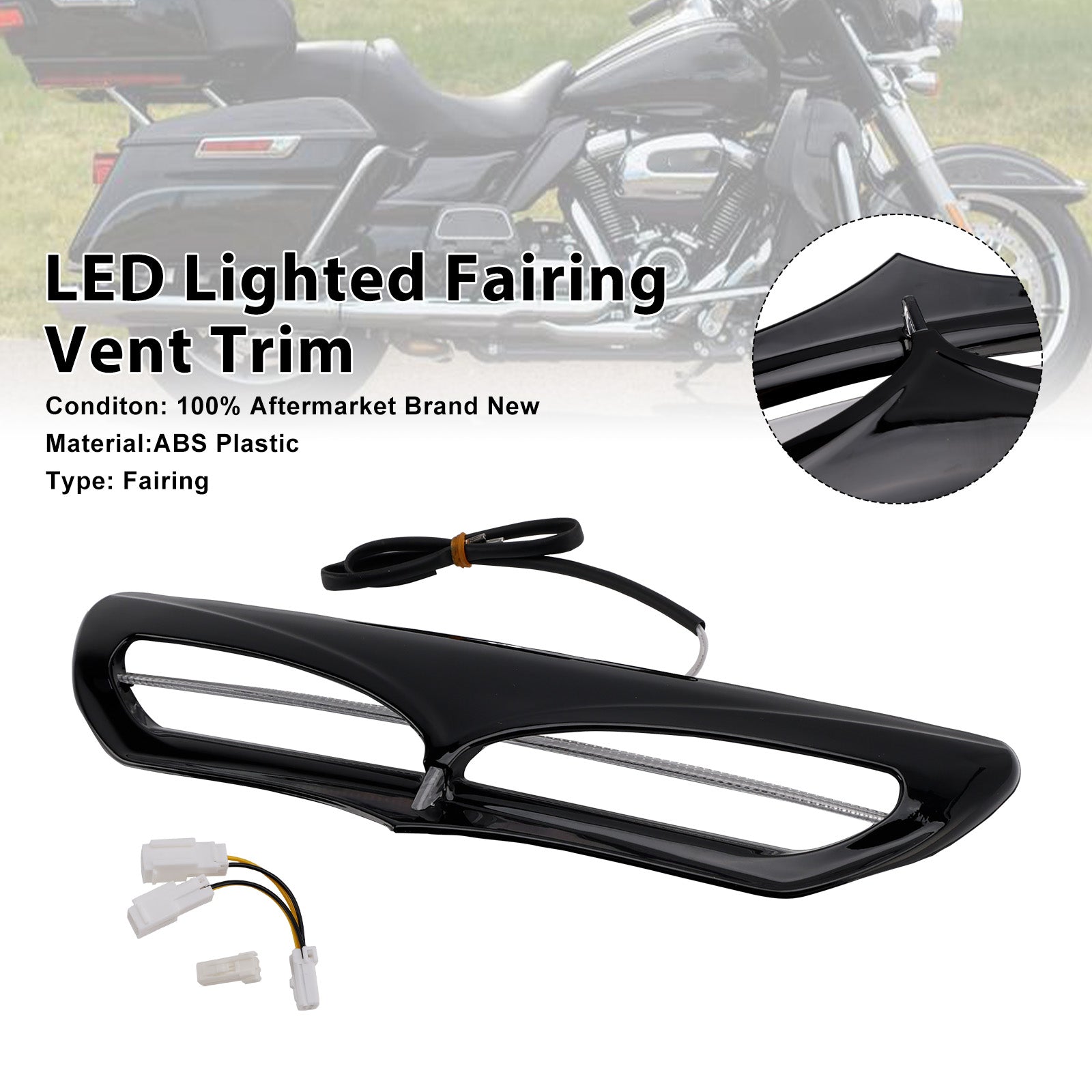 2014-2022 Electra Street Glide FLHTCU LED Lighted Fairing Vent Trim