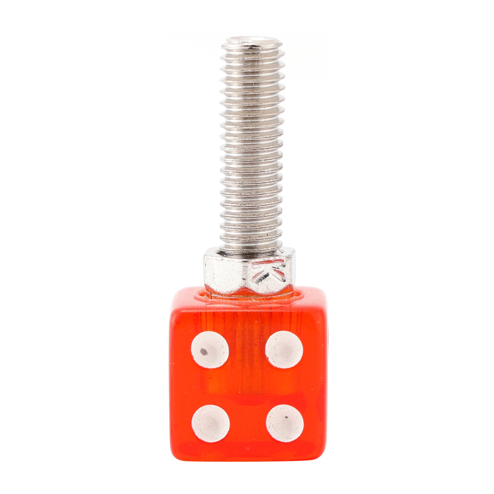 X2 M6 Plastic Custom Head Dice License Plate Frame Screws Bolts Hardware Red