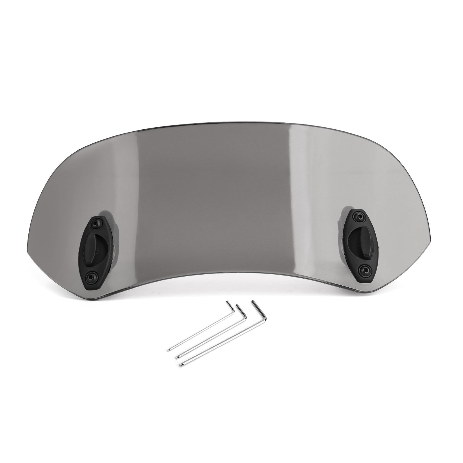 Clip ajustable para motocicleta, alerón de extensión de parabrisas, Deflector de viento gris