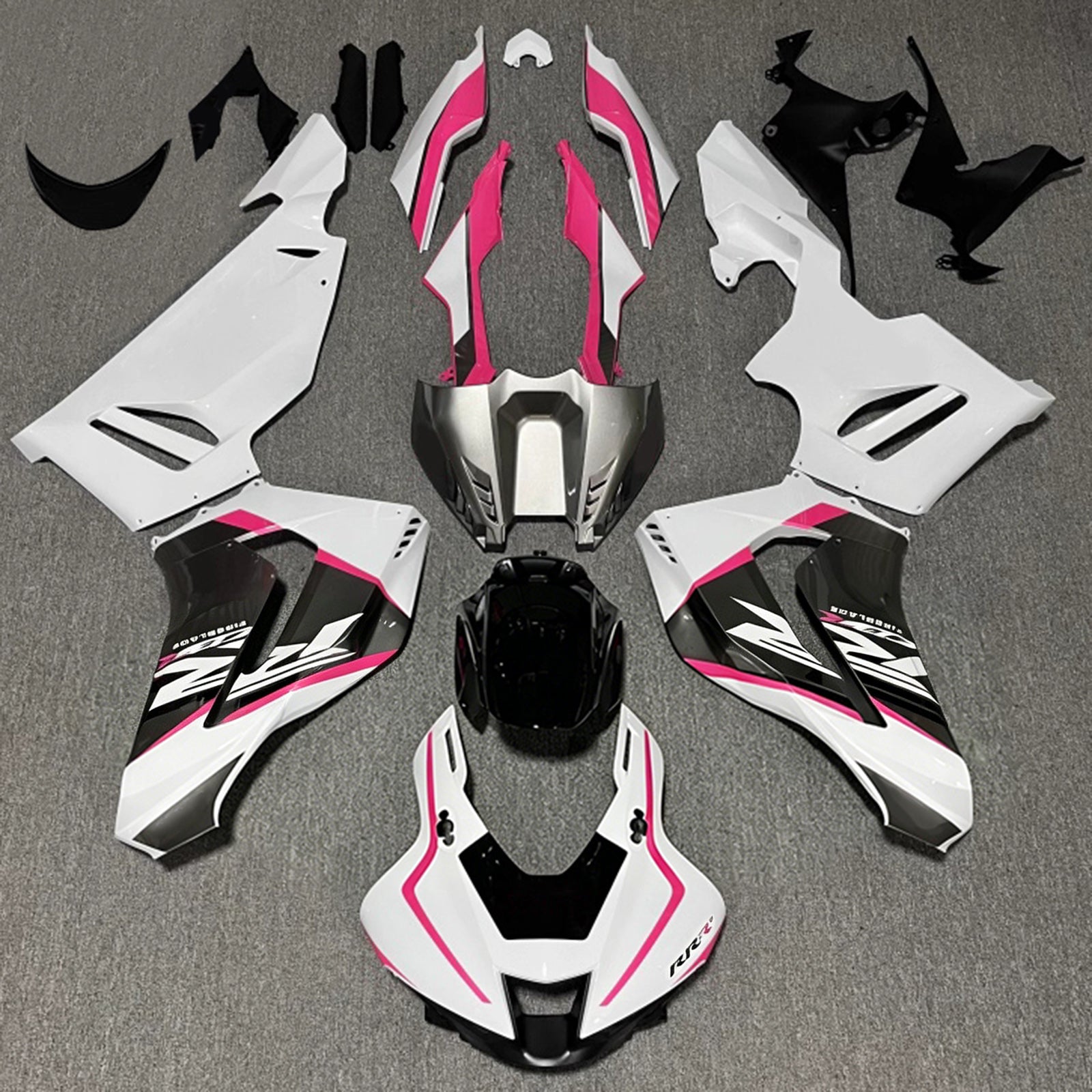 Amotopart 2020-2023 ホンダ CBR1000RR-R ホワイト/ブラック/ピンク フェアリングキット