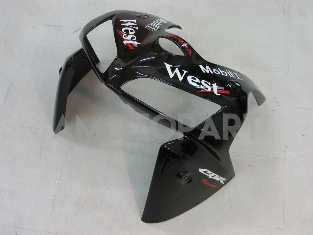 Amotopart 2005-2006 Honda CBR600RR Black & White Style 1 Fairing Kit