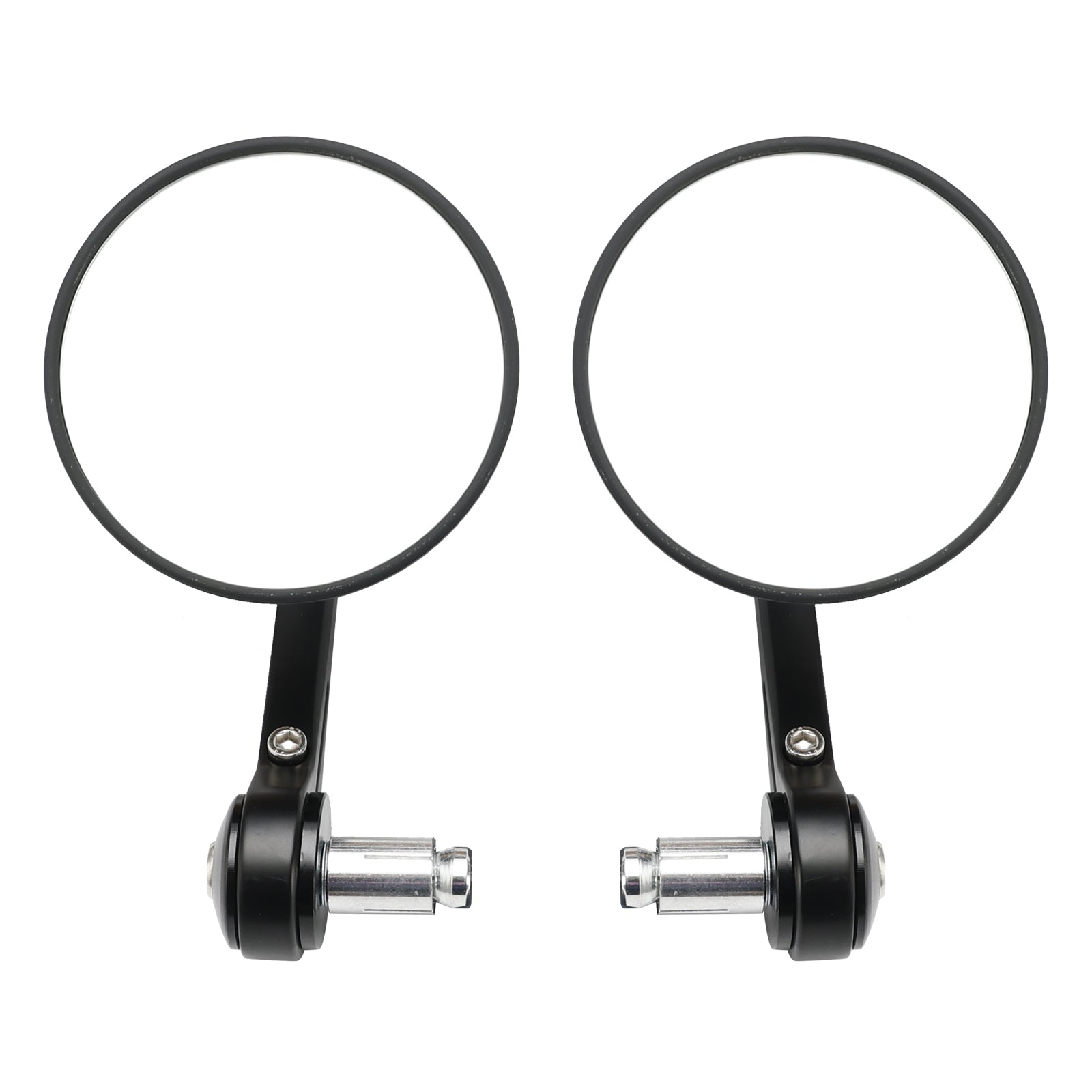 Nye CNC aluminium runde sorte stangende spejle Cafe Racer Scrambler Par 7/8"