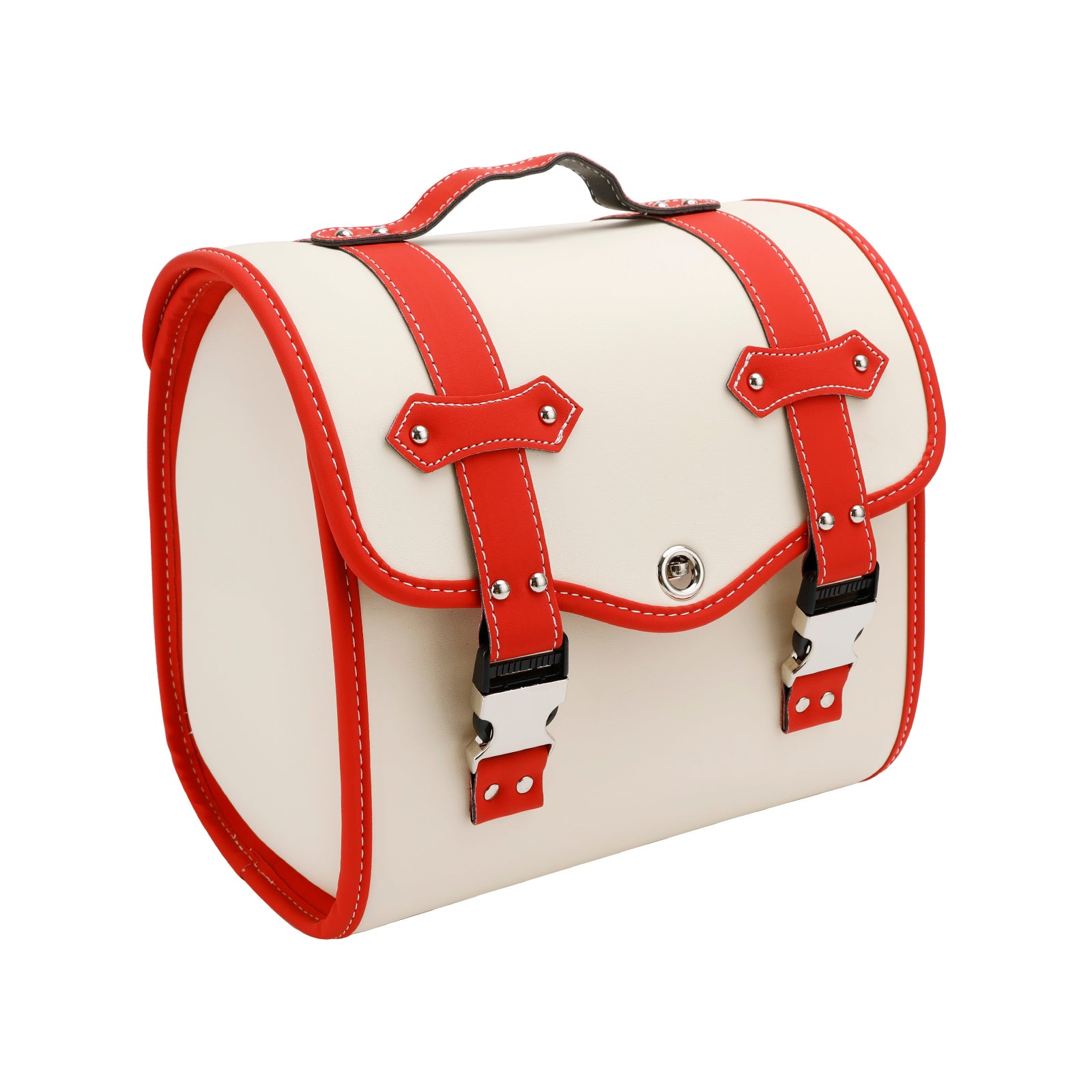 Saddlebag Side Storage Tool Bag Universal Quick Release Pu Motorcykel Brun