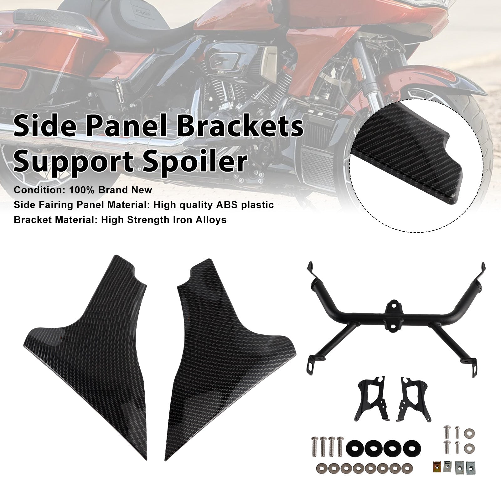 23-25 CVO 121 117 Road Glide FLTRXSESide Panel Brackets Support Spoiler