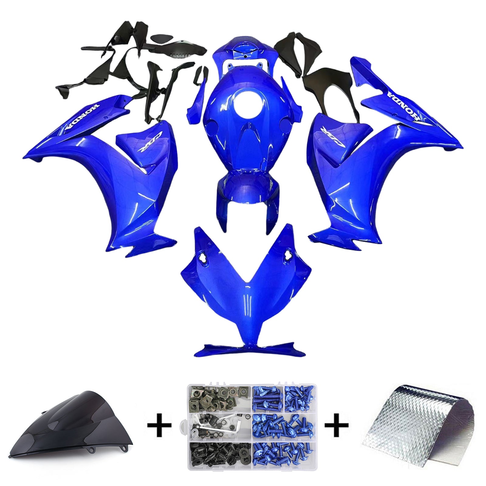 Amotopart 2012-2016 Honda CBR1000RR Blue White Fairing Kit