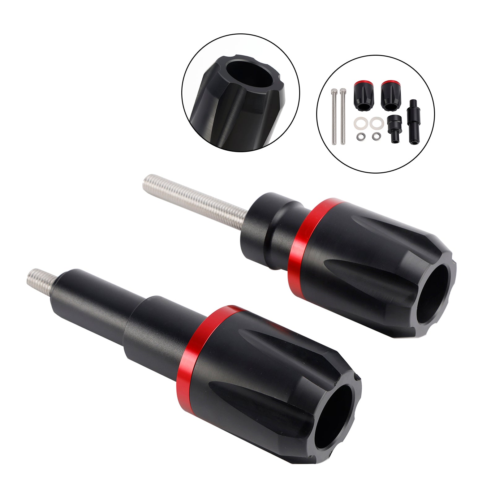 19-23 BMW F900R F750GS F850GS CRASH BOBBIN BEWERKTE SCHUIDEN ALUMINIUM ROOD