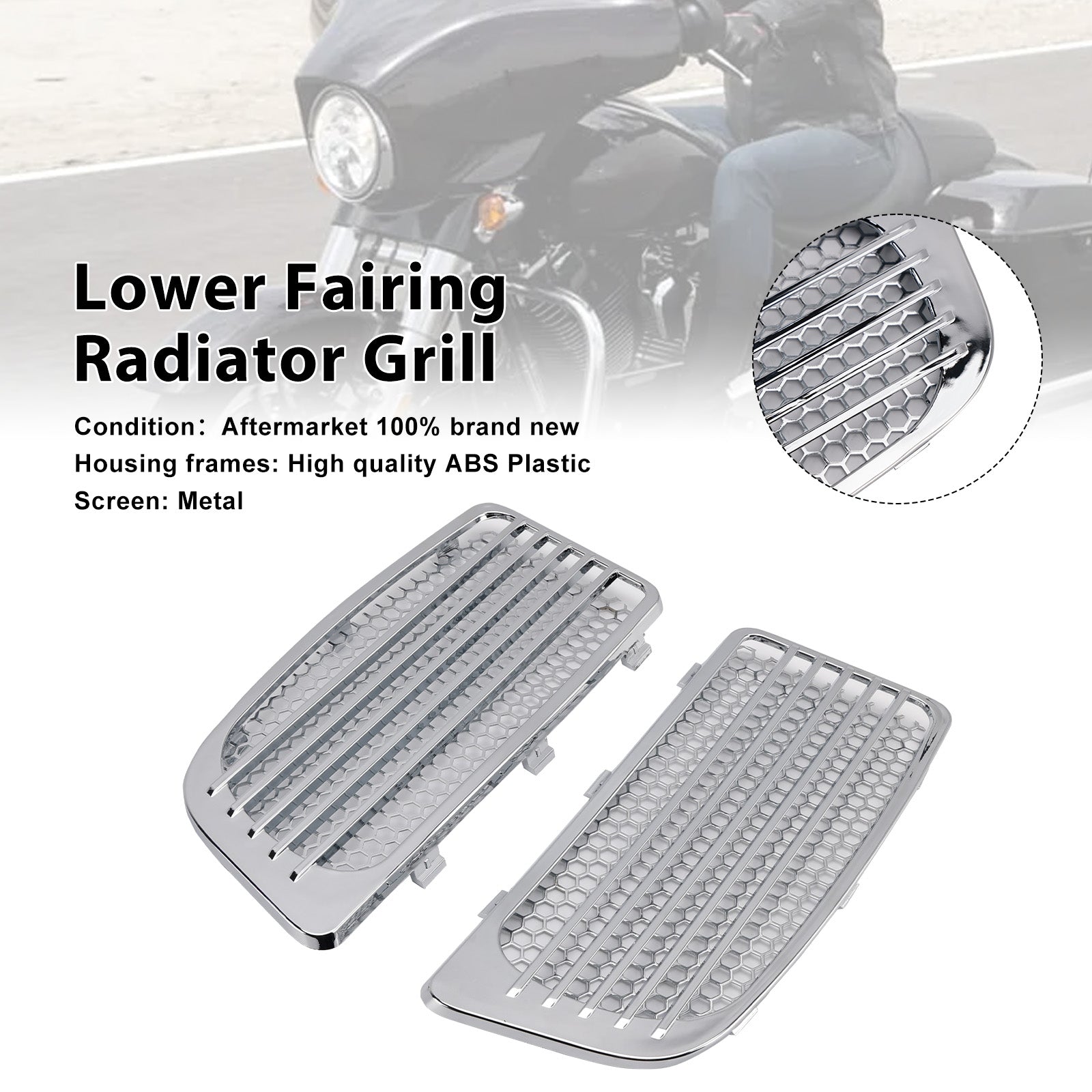 Road Glide King FLHR Special FLTRXS Lower Fairing Radiator Grill