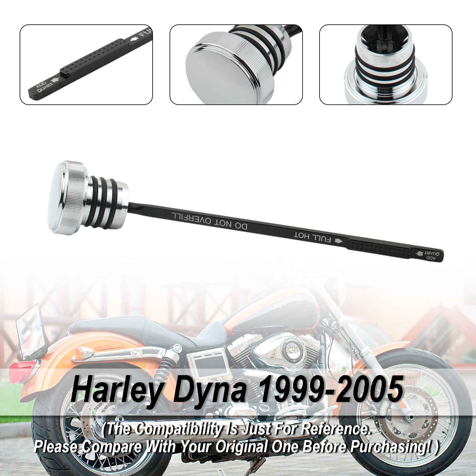 99-05 Super GLID FXD FXDX FXDL DYNA Huile Plonge du réservoir Bouchon de réservoir 0710-0150