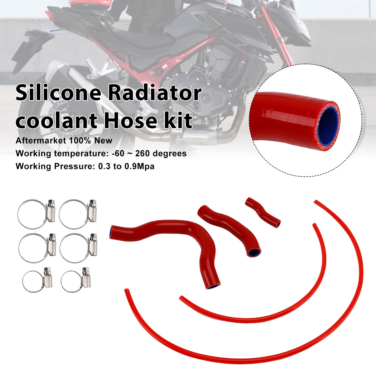 23-25 Honda CB750 Hornet XL750 Transalp Silicone Radiator coolant Hose