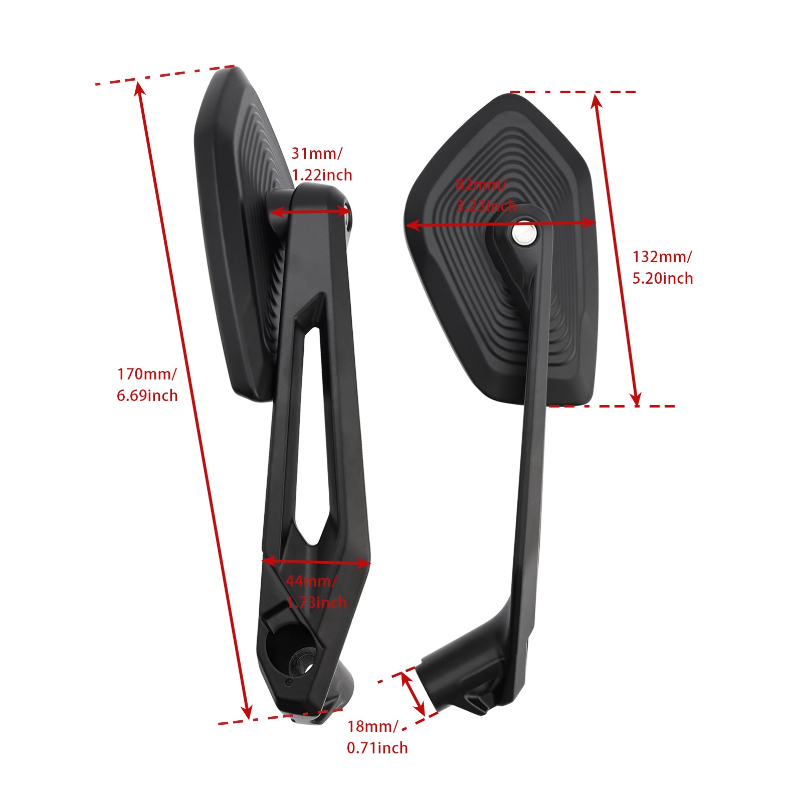 2013-2024 BMW R1200GS LC / ADV /R1250GS/GSA /R1250R Mirror set Left & Right