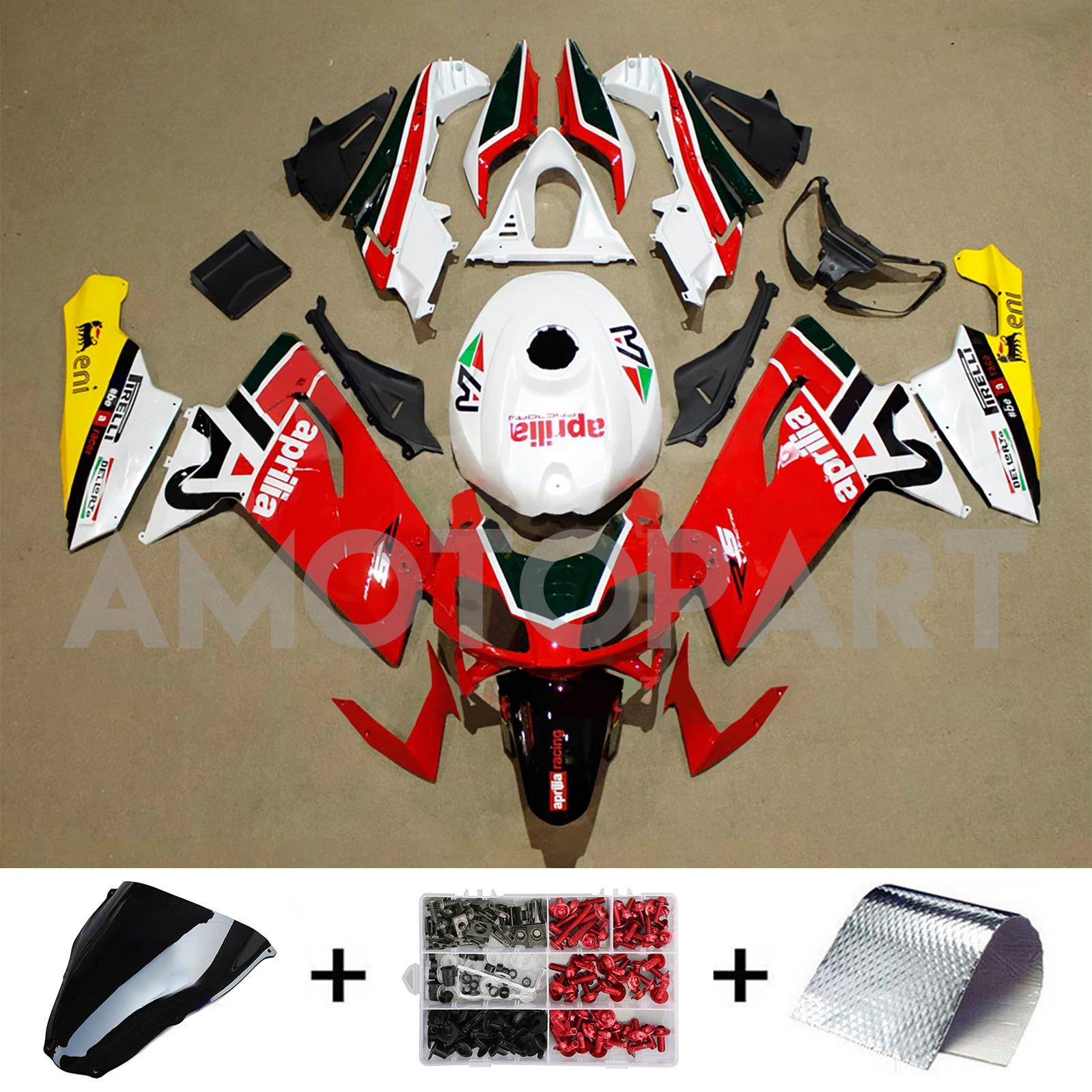 Amotopart 2006-2011 Aprilia RS125 White Red Fairing Kit