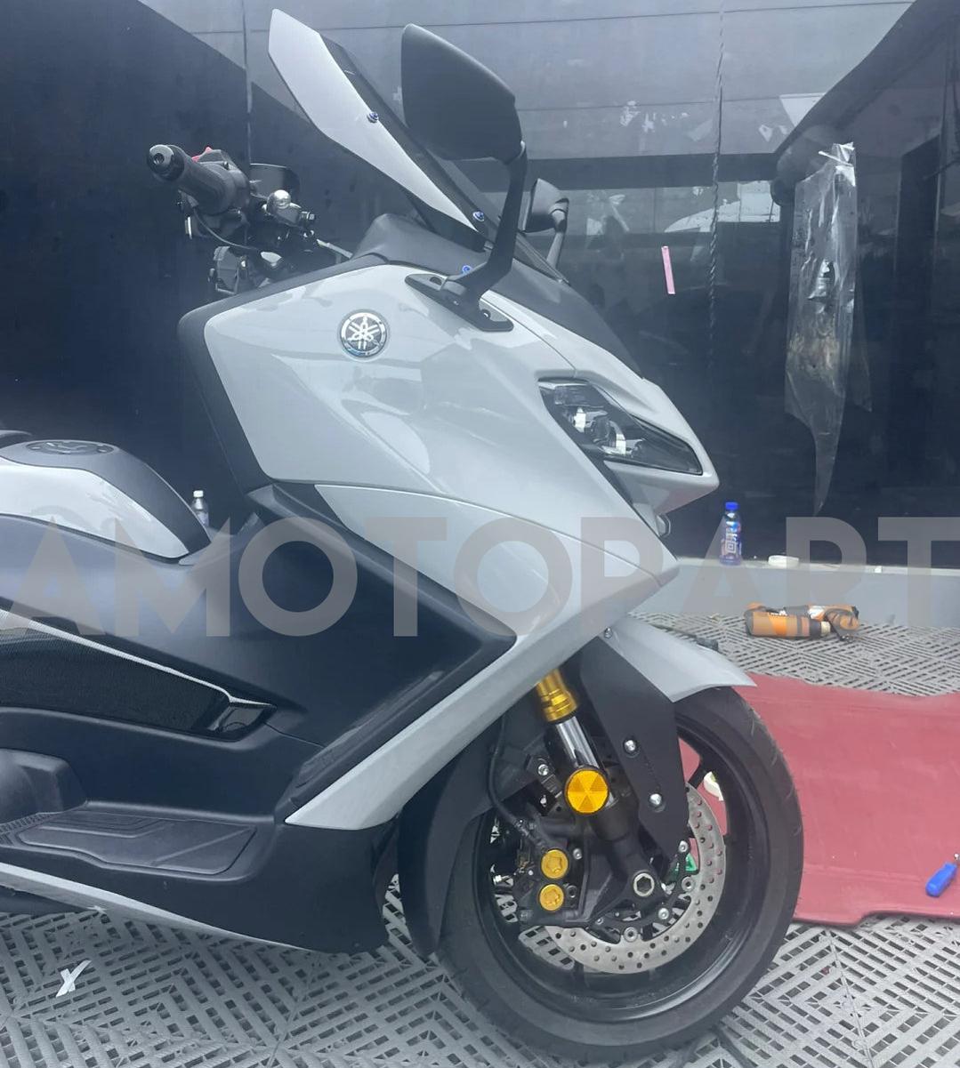 Amotopart 2022-2024 Yamaha Tmax560 Błyszczący czarny biały szary zestaw owiewki