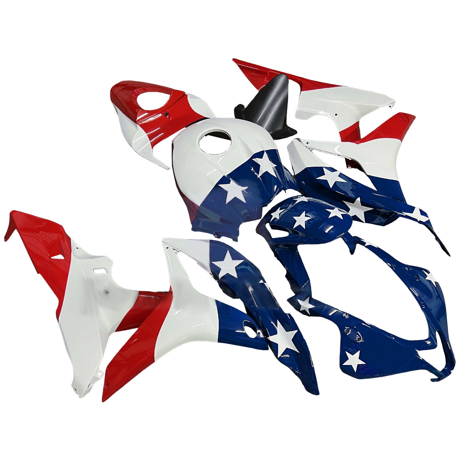 Amotopart 2007-2008 Honda CBR600RR Blue White Rotverkleidung Kit