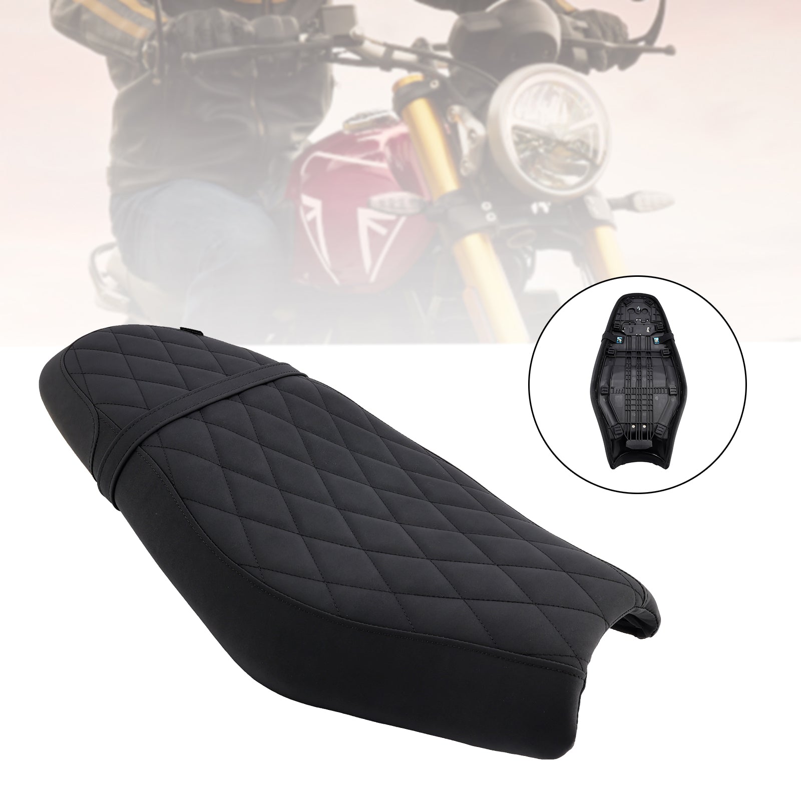 24+ Speed Scrambler 400 x Cushion Complete Cushion Rider Seat Black Black