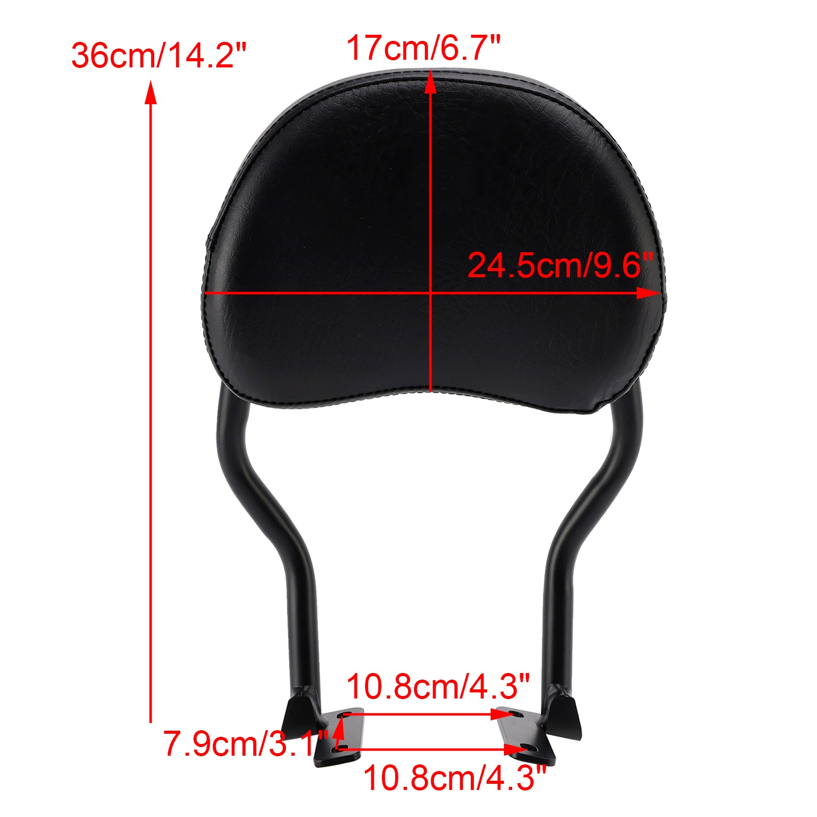 2023- Royal Alloy GP250 Sidecar Passenger Sissy Bar Backrest