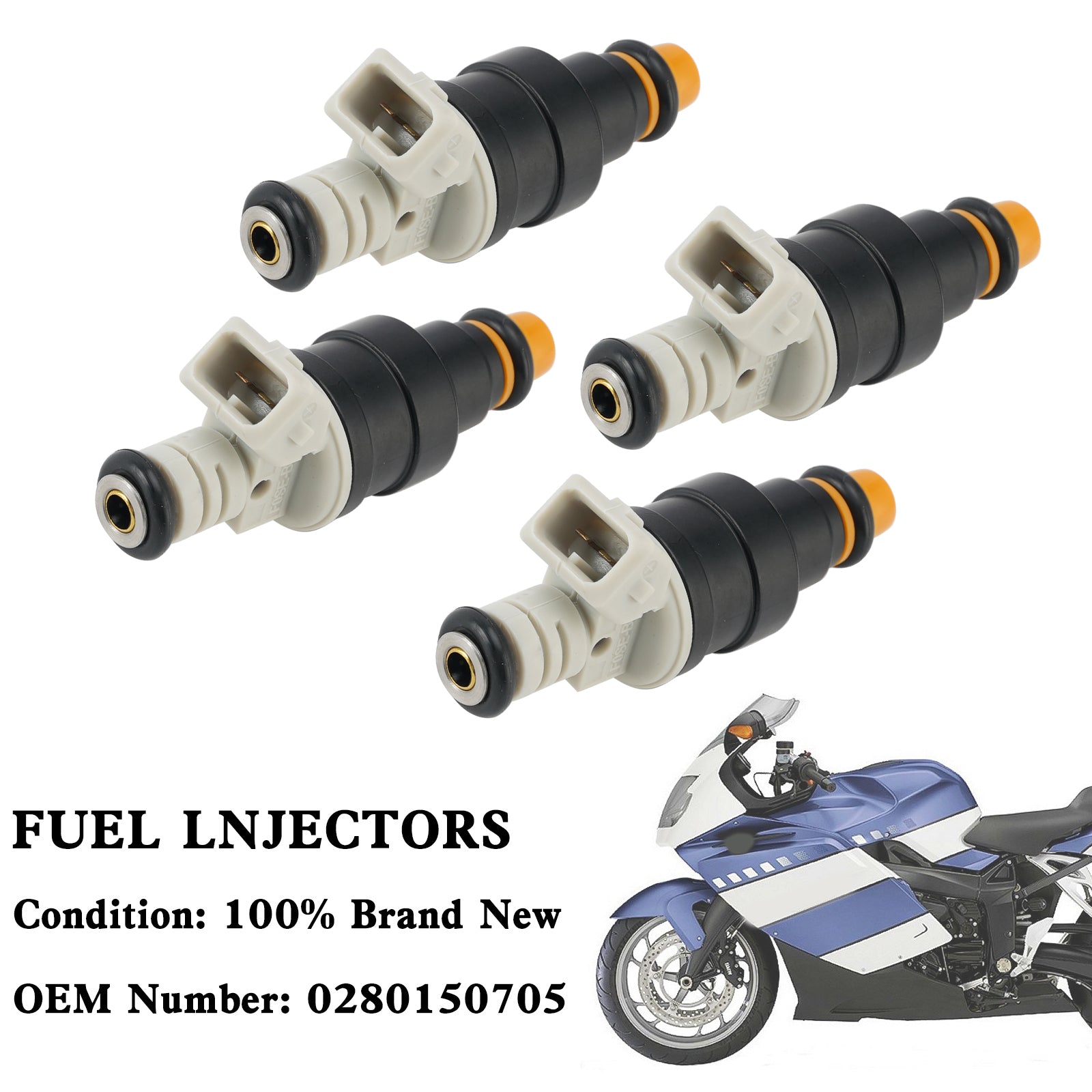 4PCS BMW K1 K100 K1100 K1200 RS LT GT 0280150941 Fuel Injector 0280150705
