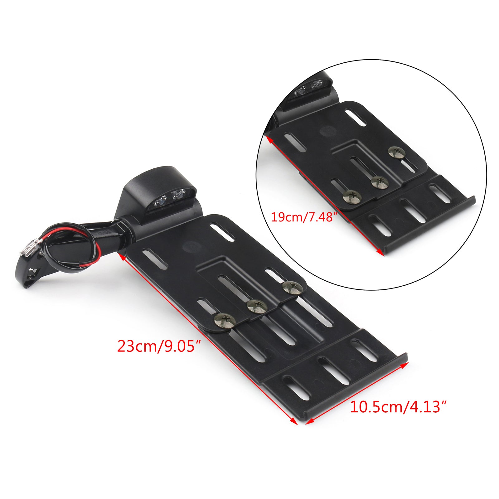 06-11 Harley Sportster 1200 XL1200L LED Side Mount License Plate Light Black