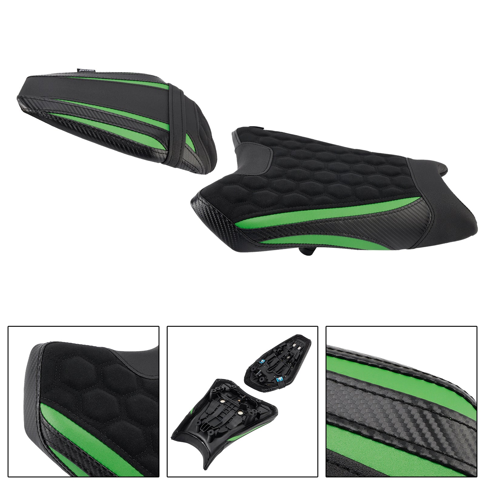 19–25 Kawasaki Zx-6R Zx 6R unten vorne mit Fahrersitz hinten, Grün
