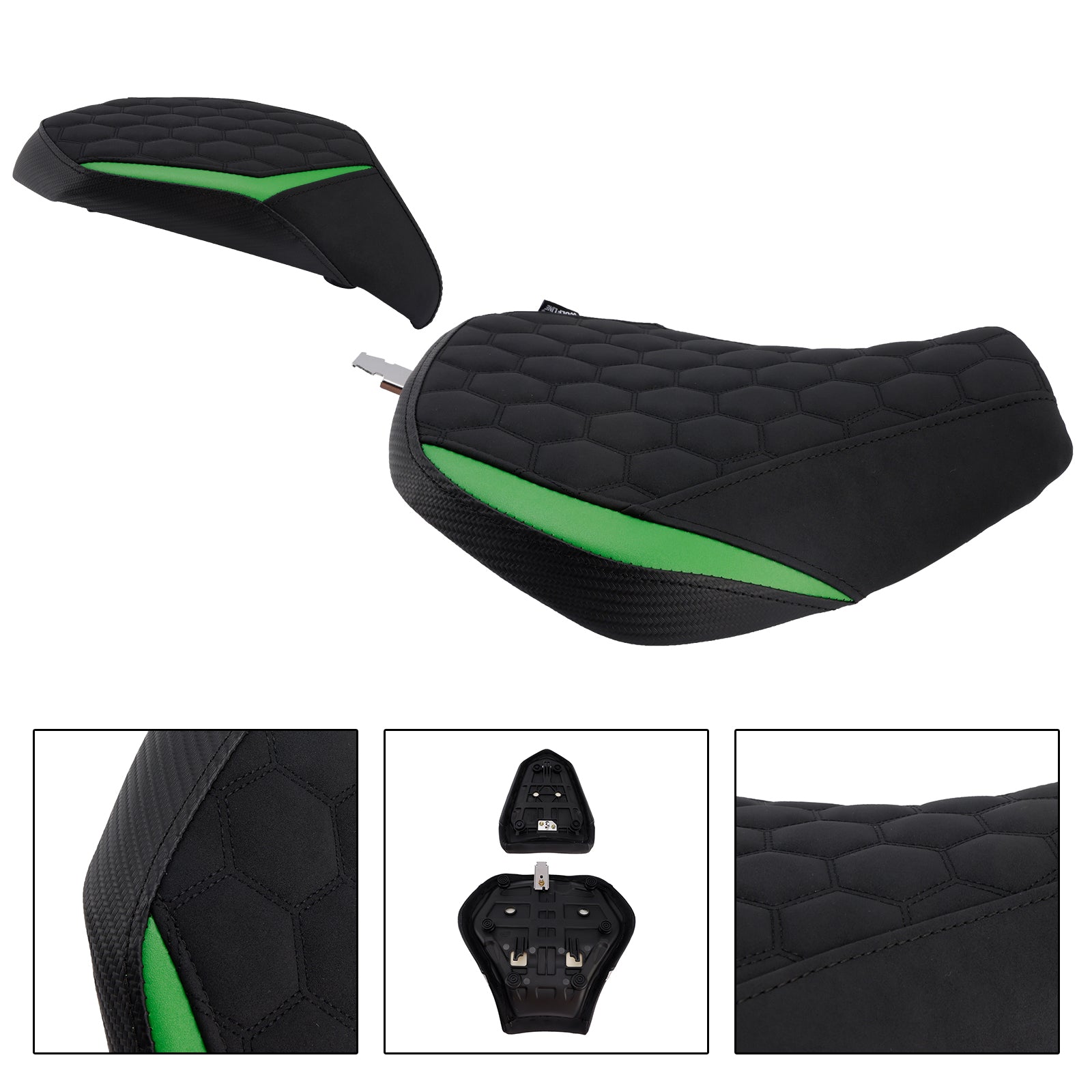 Pilote Kawasaki Ninja H2 SX 22-25&PCoussin arrière de siège Assinger Green2