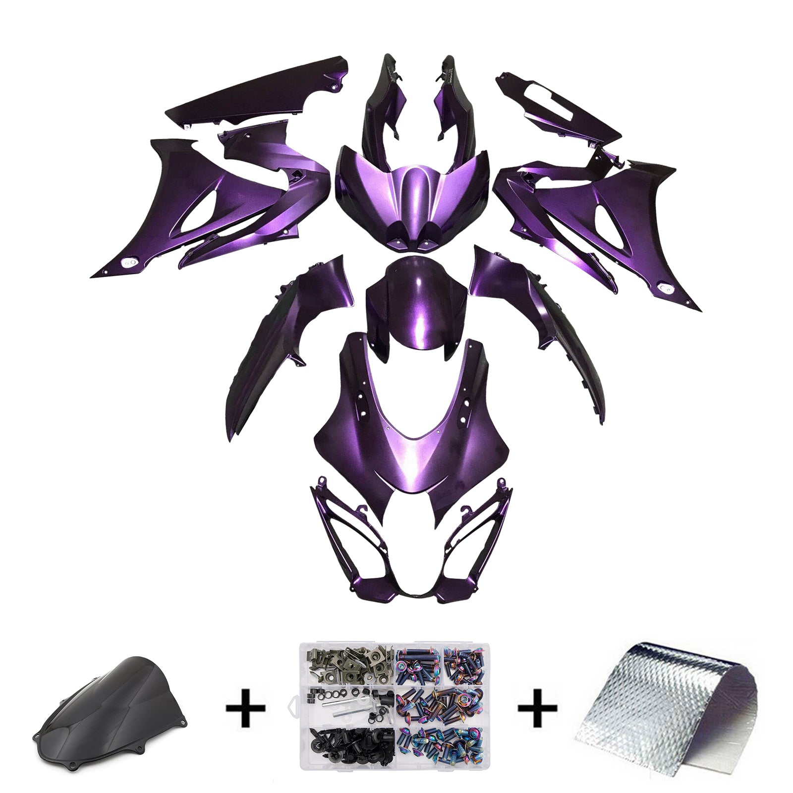Amotopart 2017-2025 Suzuki GSXR1000 Purple Fairing Kit
