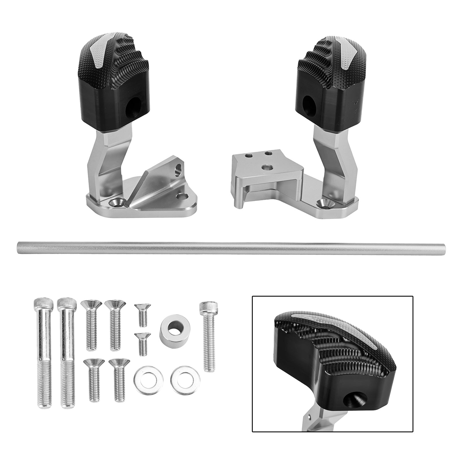 21-23 Suzuki GSXR1300 Hayabusa Protector Motor Crash Bund Pad Slider Silber