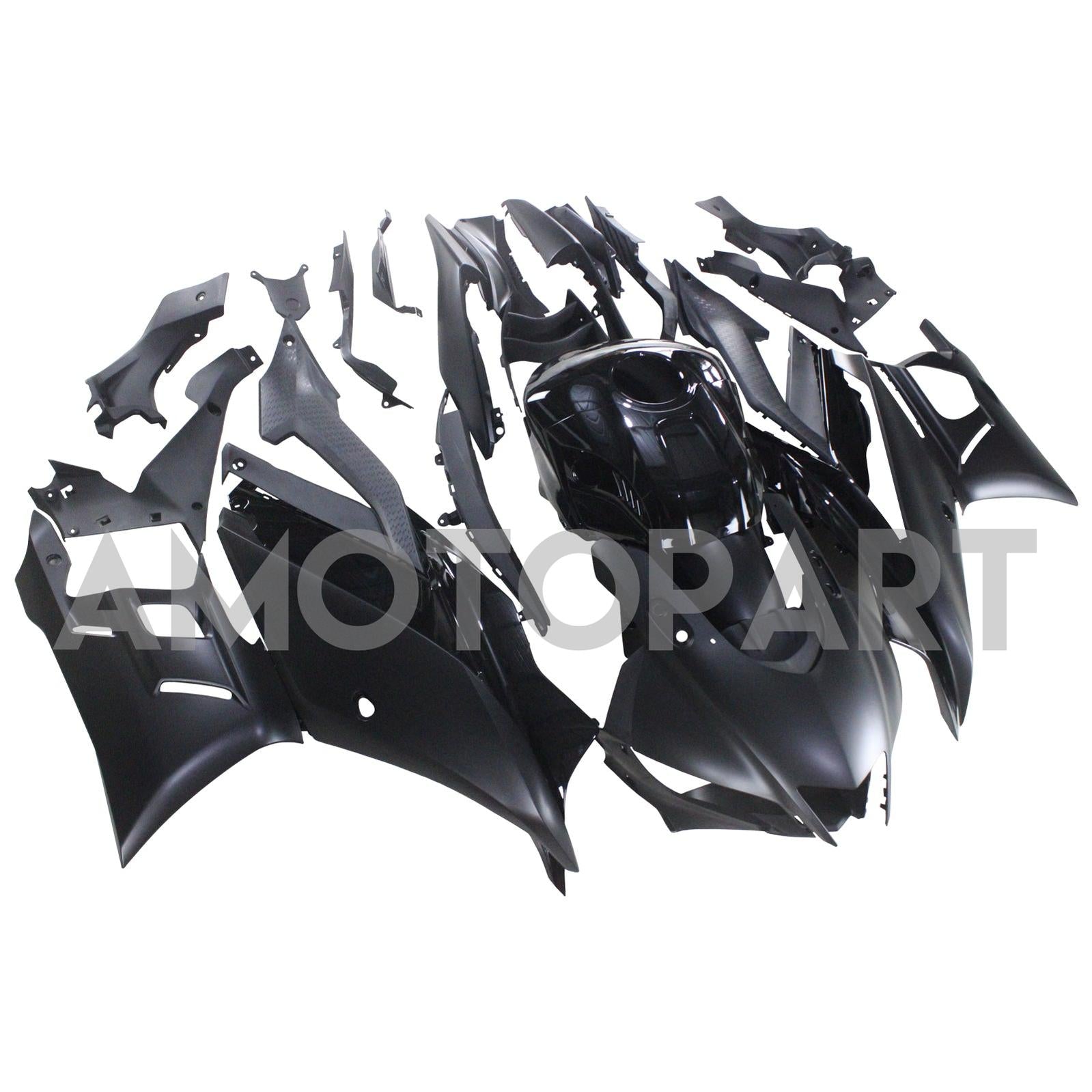 Amotopart 2022-2023 Yamaha YZF-R3 R25 Matte Black Fairing Kit