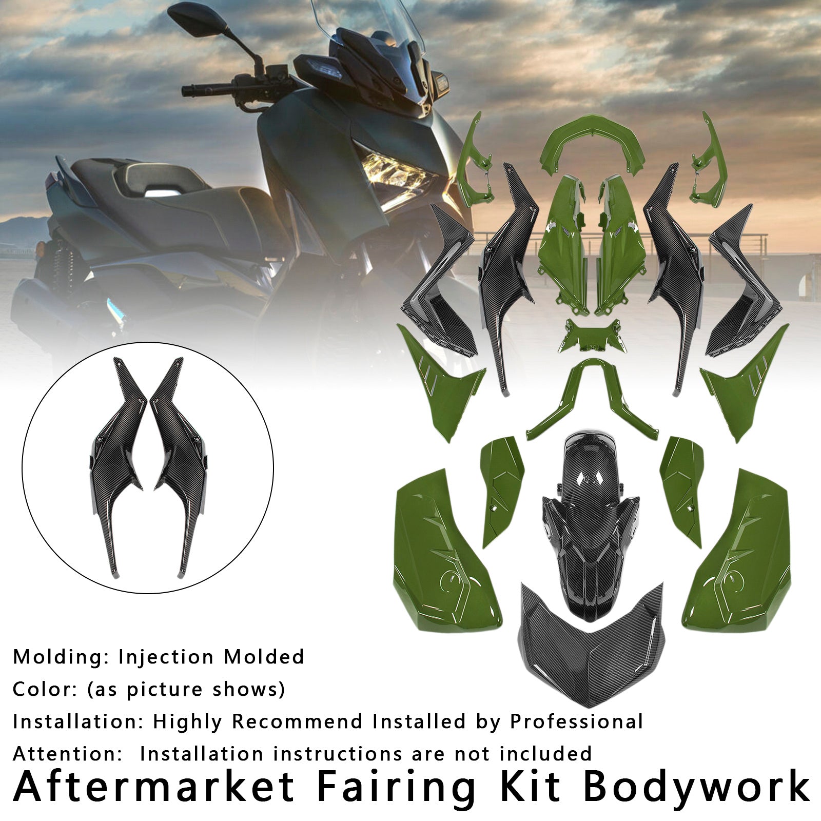 Amotopart 2023-2024 Yamaha X-MAX 300 Fairing Kit