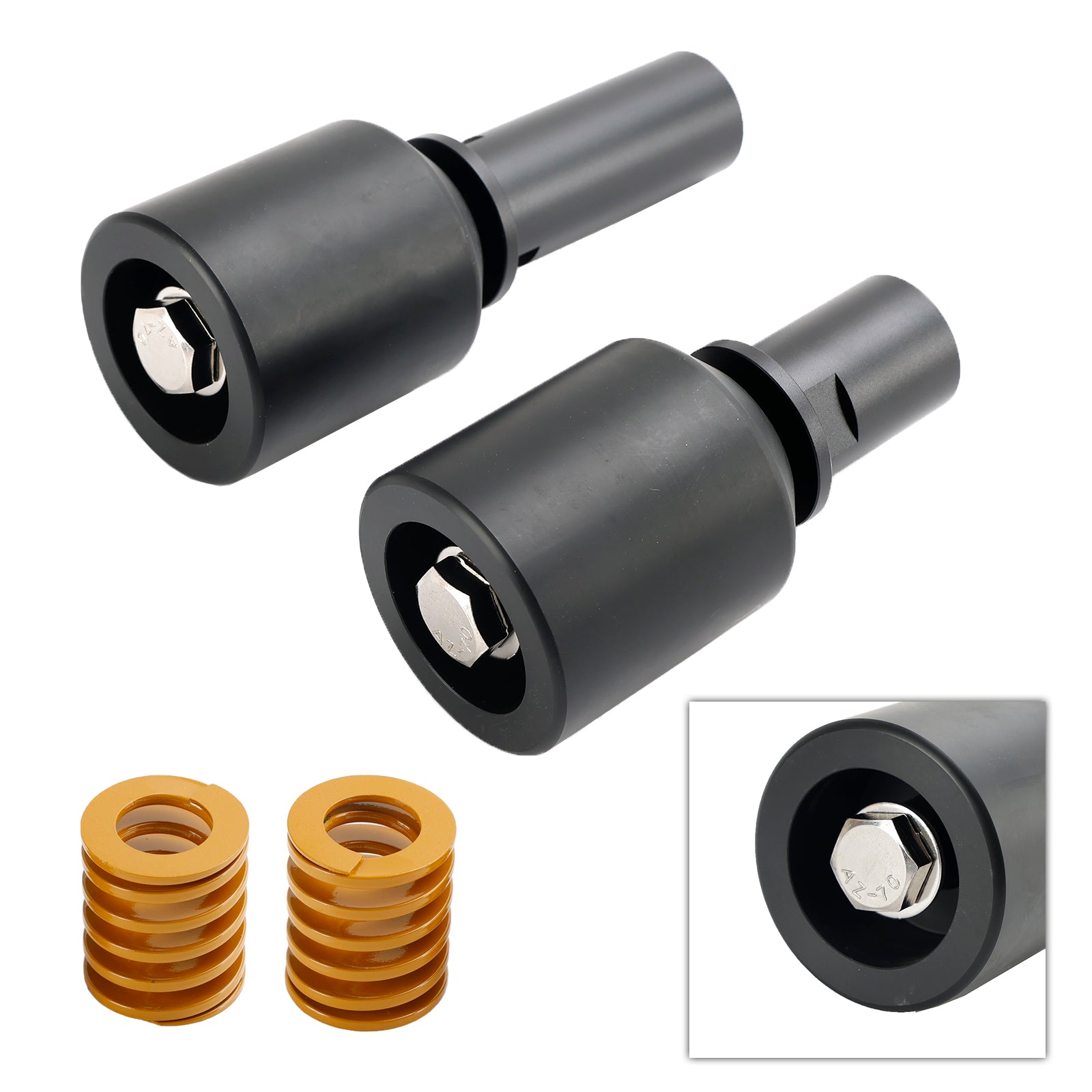 23-24 Kawasaki Zx-4R Zx-4RR Crash Bobbin Protector Slider Aluminio Negro