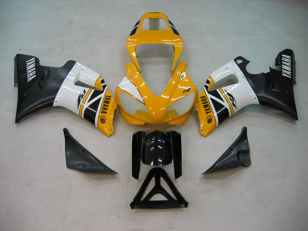 Amotopart 1998-1999 Yamaha YZF 1000 R1 Jaune&Kit de carénage noir