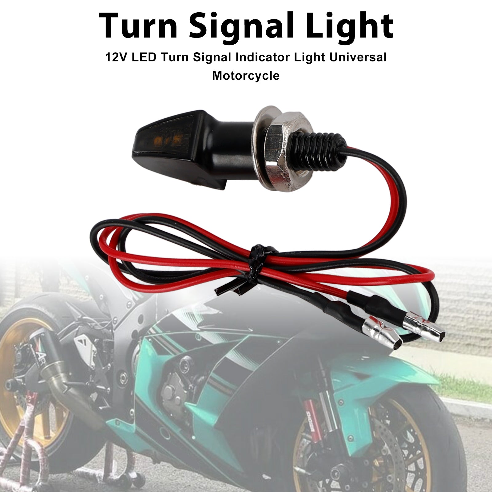 Universal MotorCycle 12V LED Turn Signal Indicator Light 8mm
