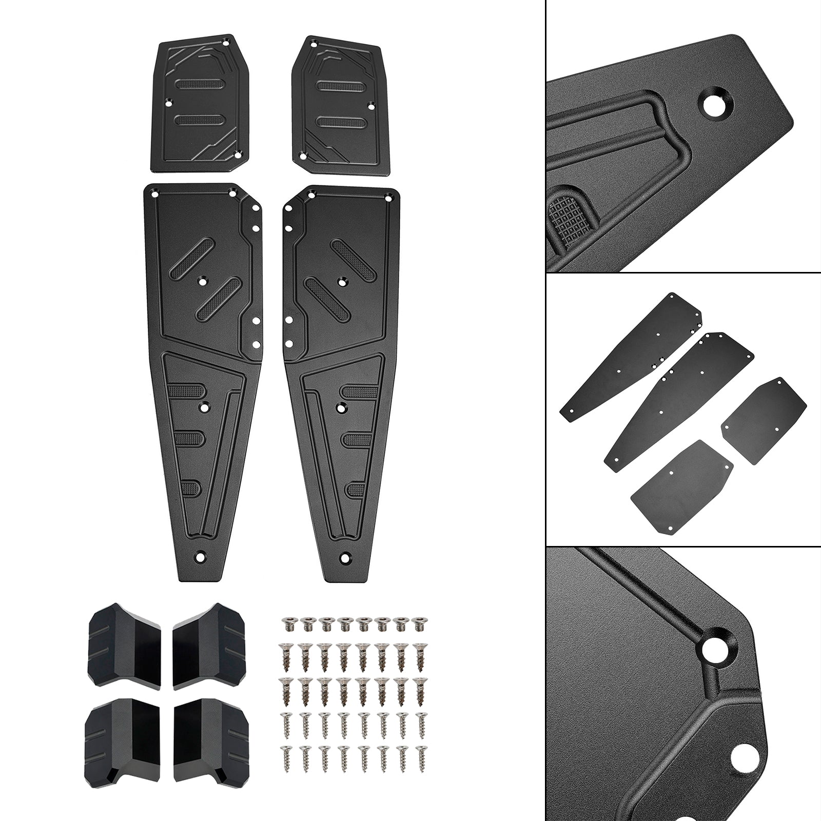 22-23 Aprilia SR GT200 SR GT125 Black Footboard Foot Rest Peg Pedal Plate