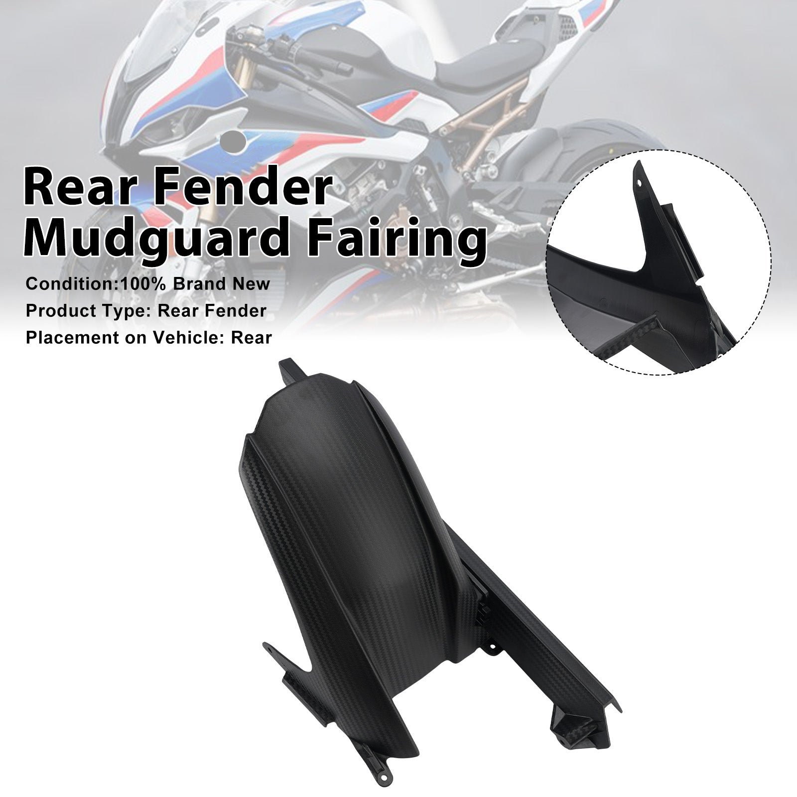 2019–2026 BMW S1000RR Heckkotflügel-Kotflügelverkleidung