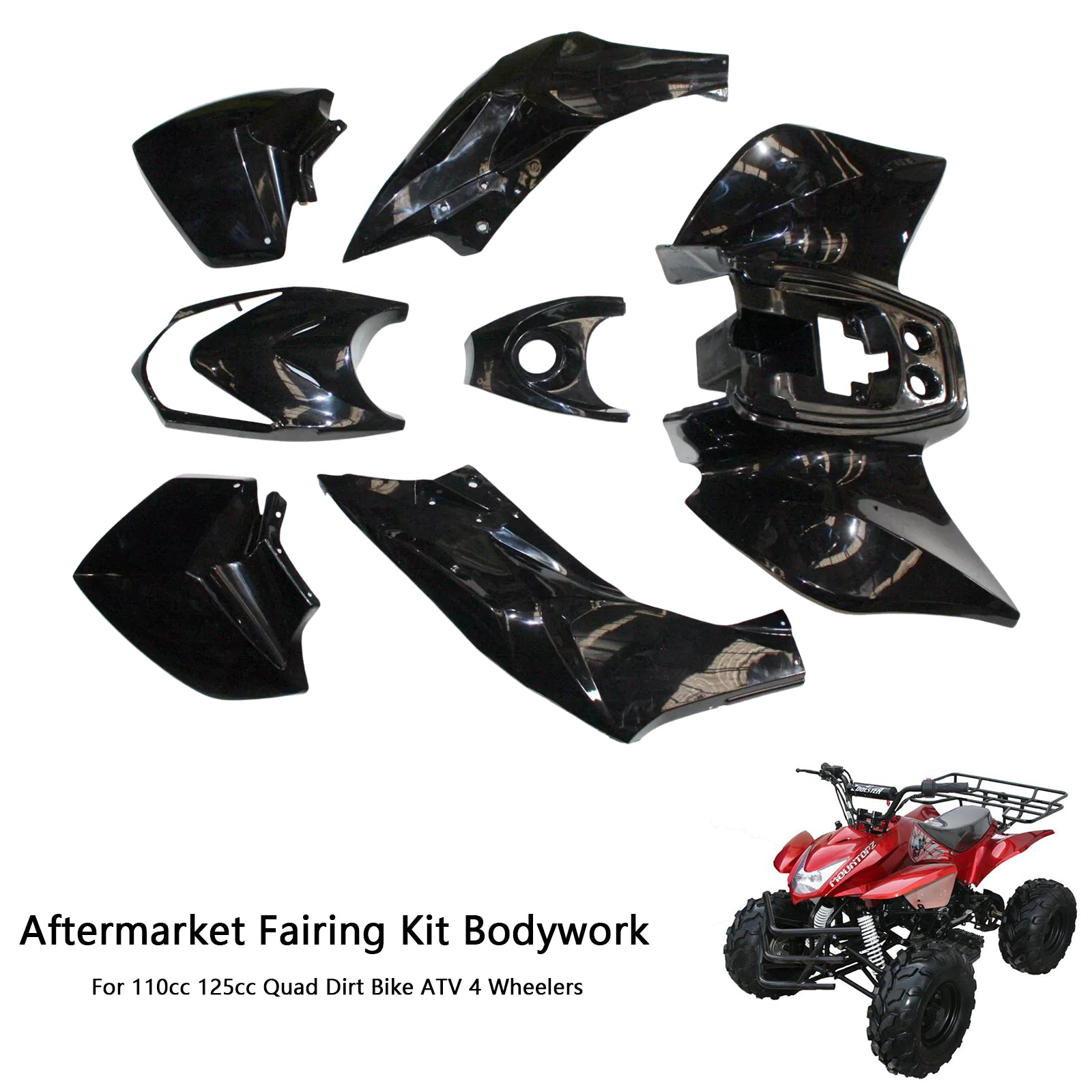 Amotopart for 110cc 125cc Quad Dirt Bike ATV 4 Wheelers Fairing Kit Collection