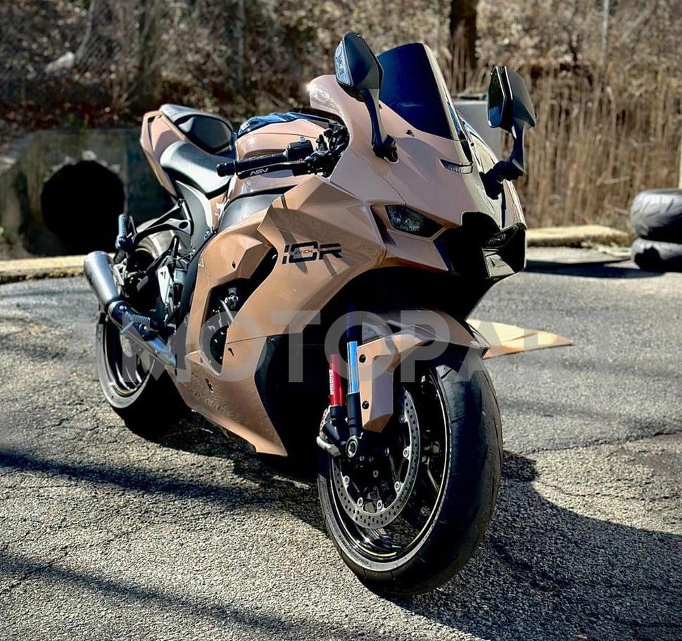 Amotopart 2021-2025 Kawasaki ZX10R ZX10RR Black Style4 Fairing Kit