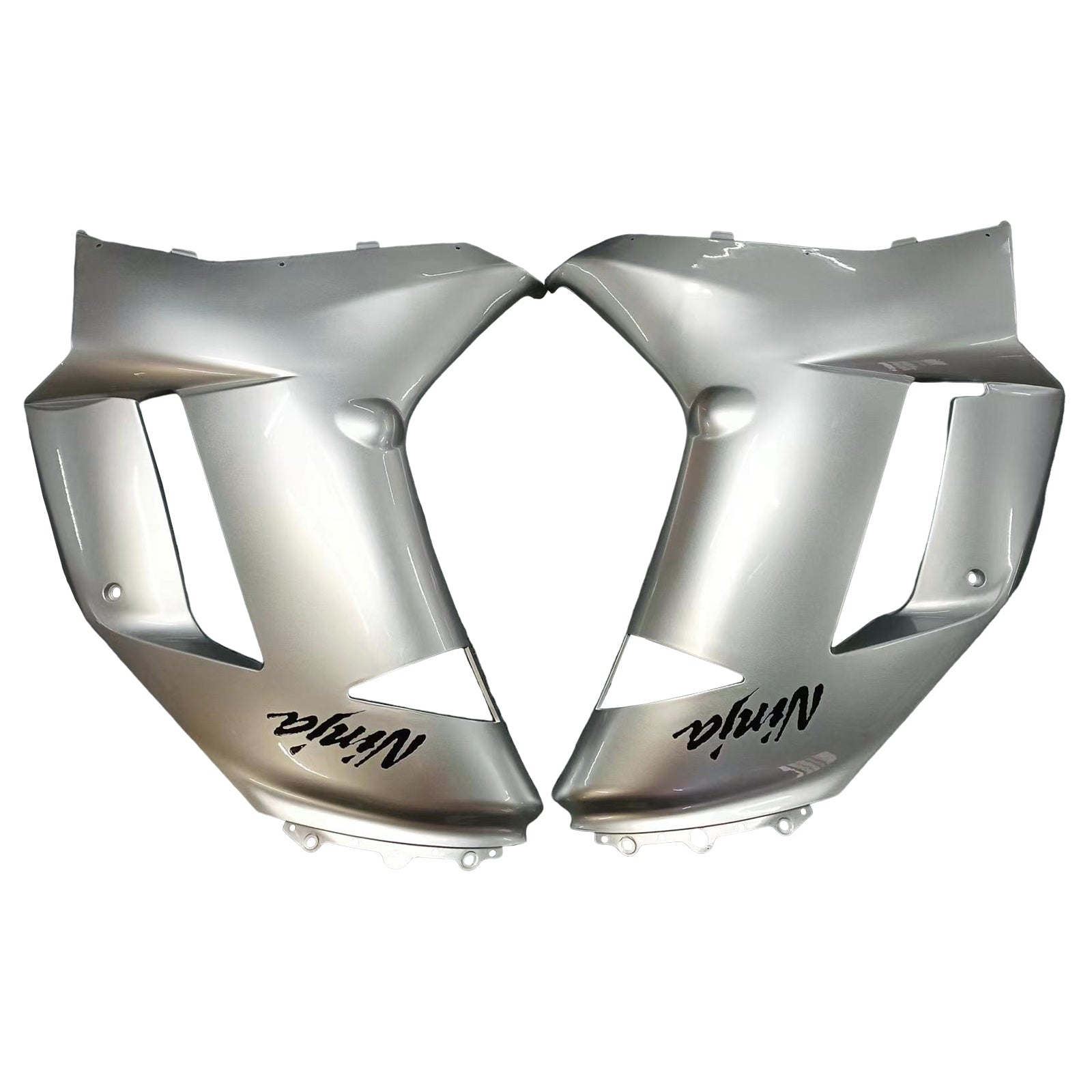 Amotopart 2007-2008 Kawasaki ZX6R 636 Silver Fairing Kit