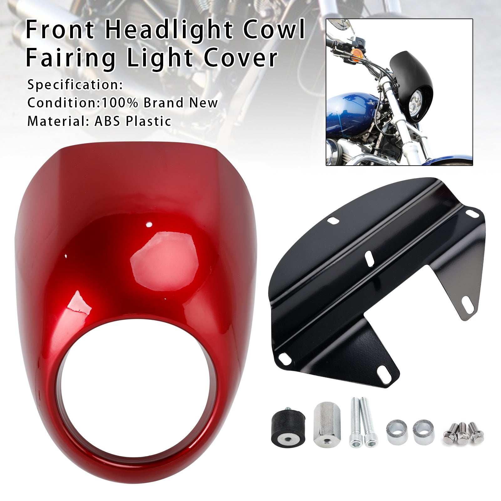 1973-up Sportster Dyna XL 883 1200 FX Headlight Fairing Light Cover