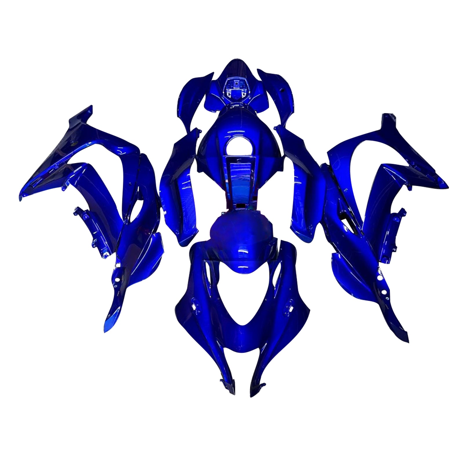 Amotopart 2016-2020 Kawasaki ZX10R Blue Fairing Kit