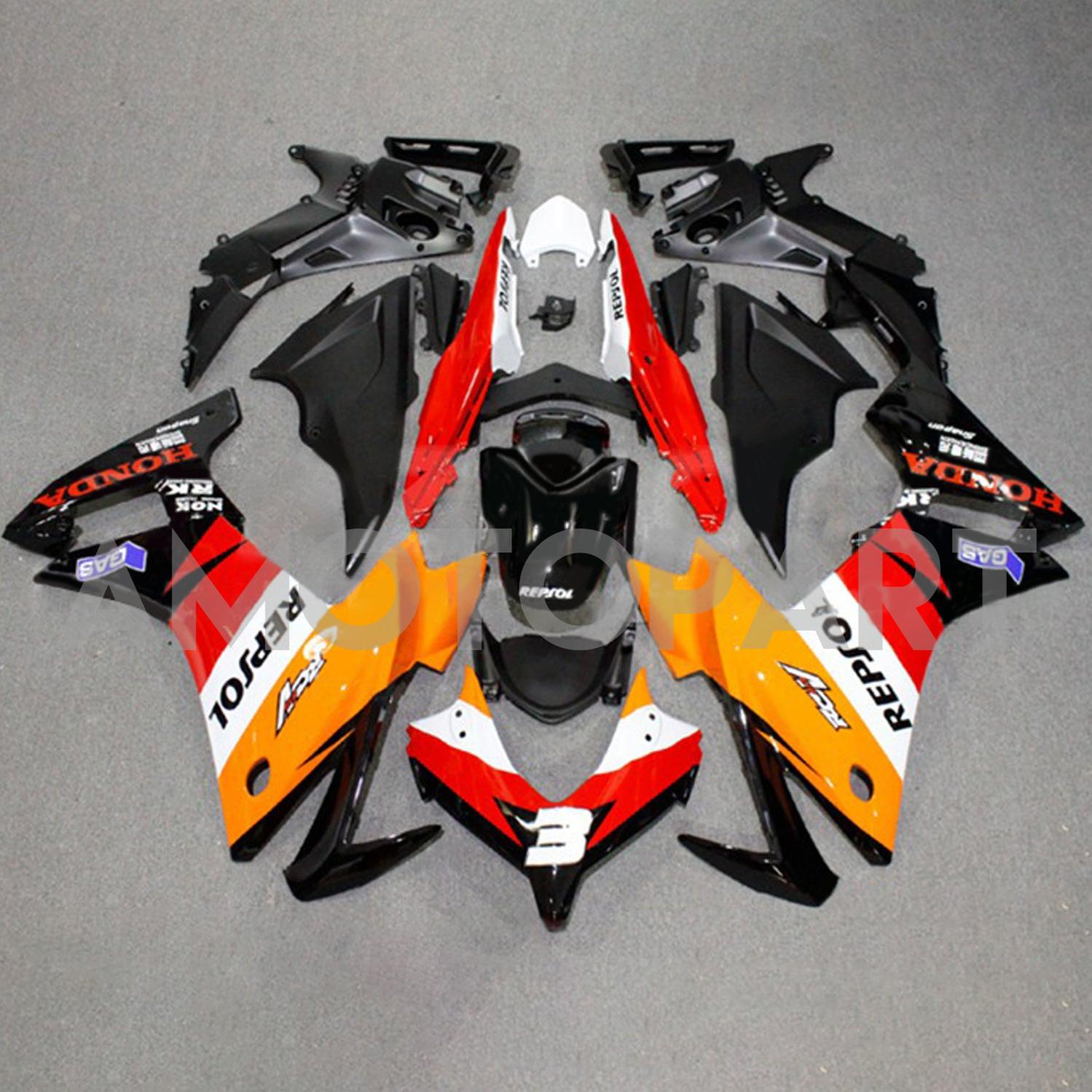 Amotopart 2013-2015 CBR500R Honda Red&Orange Repjol Fairing Kit