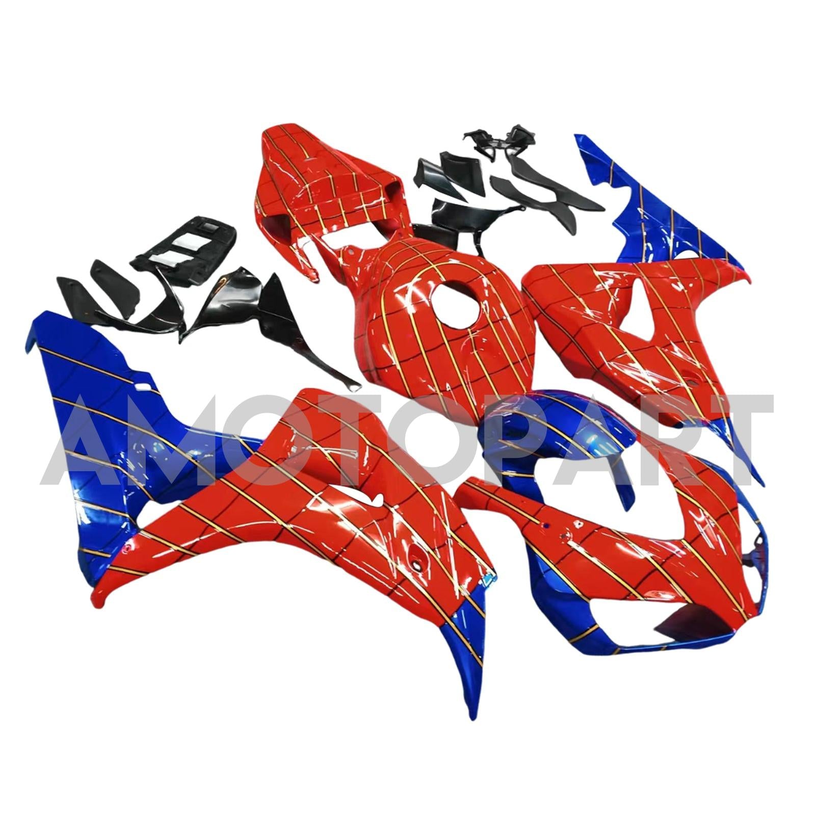 Amotopart 2006-2007 Honda CBR1000RR Red Blue Spiderman Fairing Kit