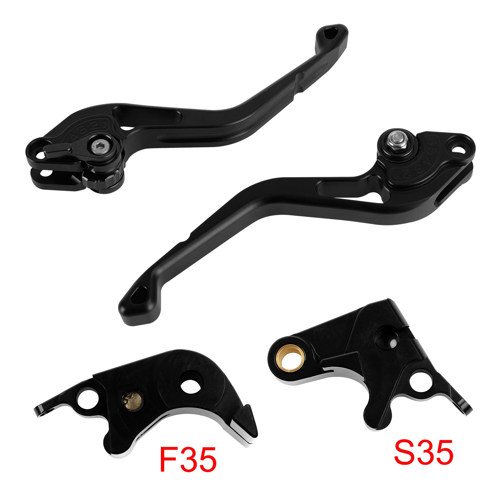 05-06 Sort Suzuki GSXR600 06-10 GSXR1000 NY kortkoblingsbremsehåndtag