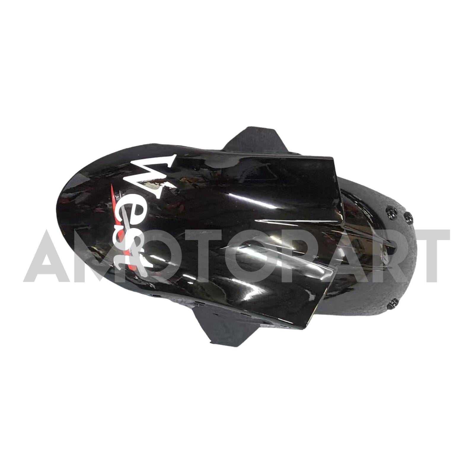 Amotopart 2007-2008 Kawasaki ZX6R 636 Black White Fairing Kit