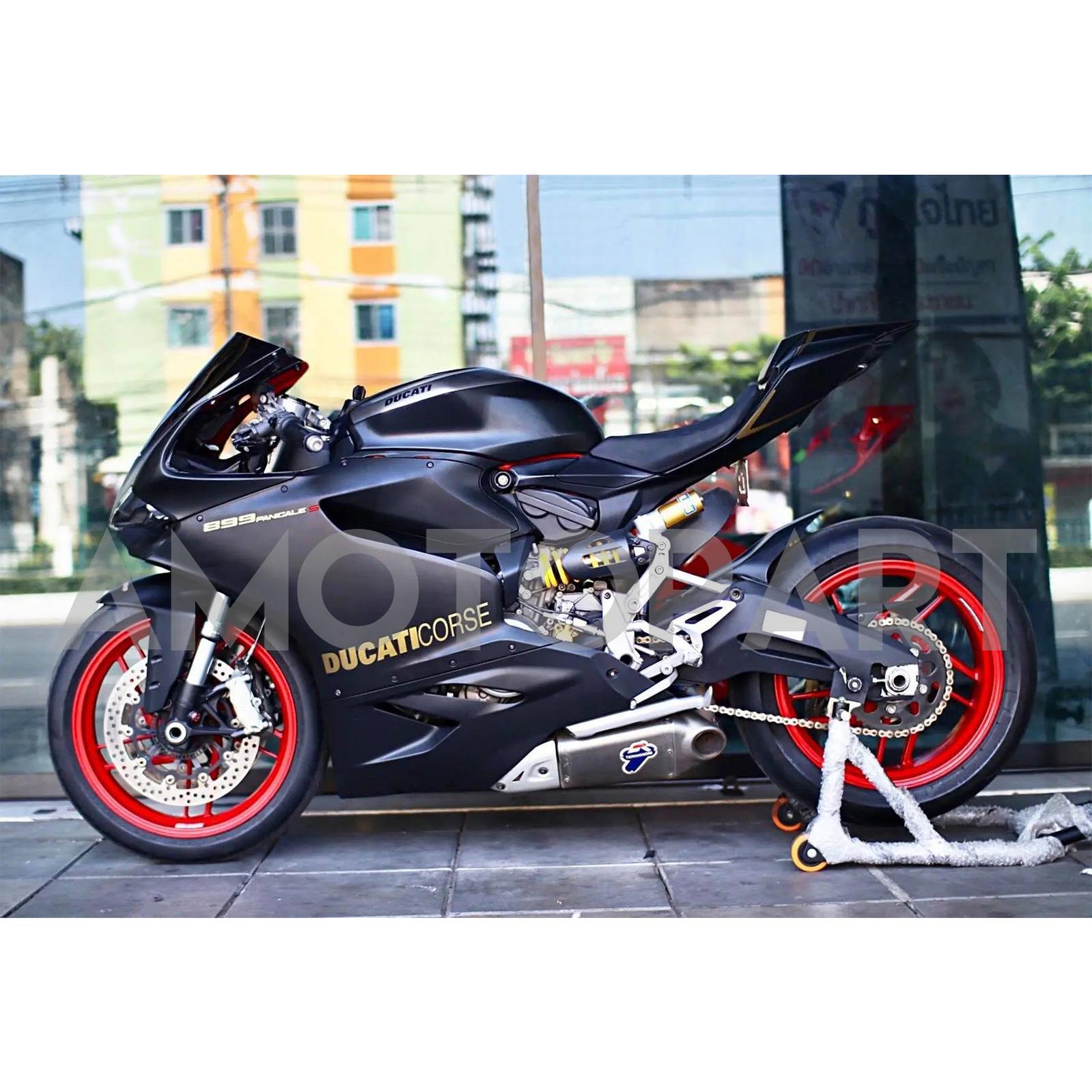 Amotopart 2012-2015 Ducati 899 Kit de carenagem de prata preta fosca