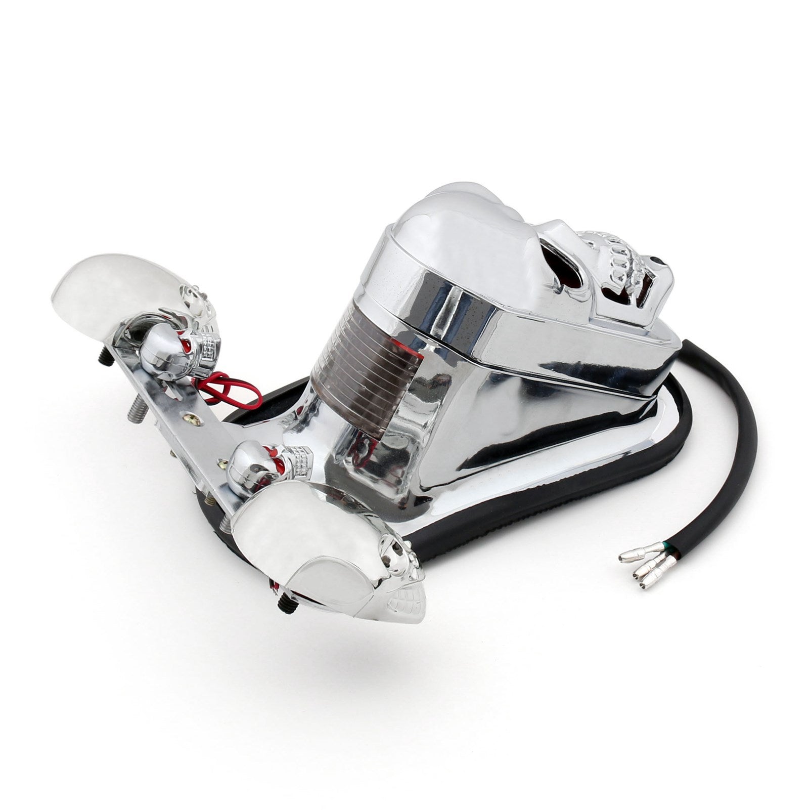 Harley Chrome Motorcycle Skull Turn Signal Rear Brake Stop Tail Light