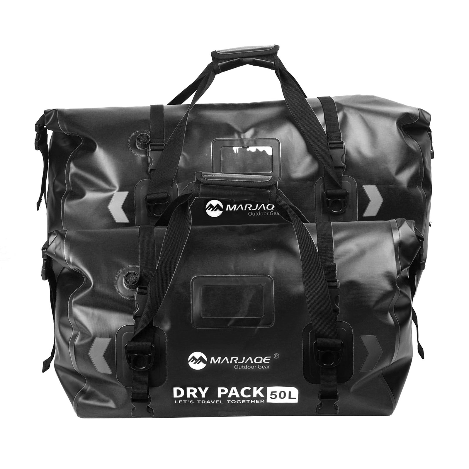 Motorcycle Universal Saddlebag Side Storage Tail Bag Pu Luggage 50L