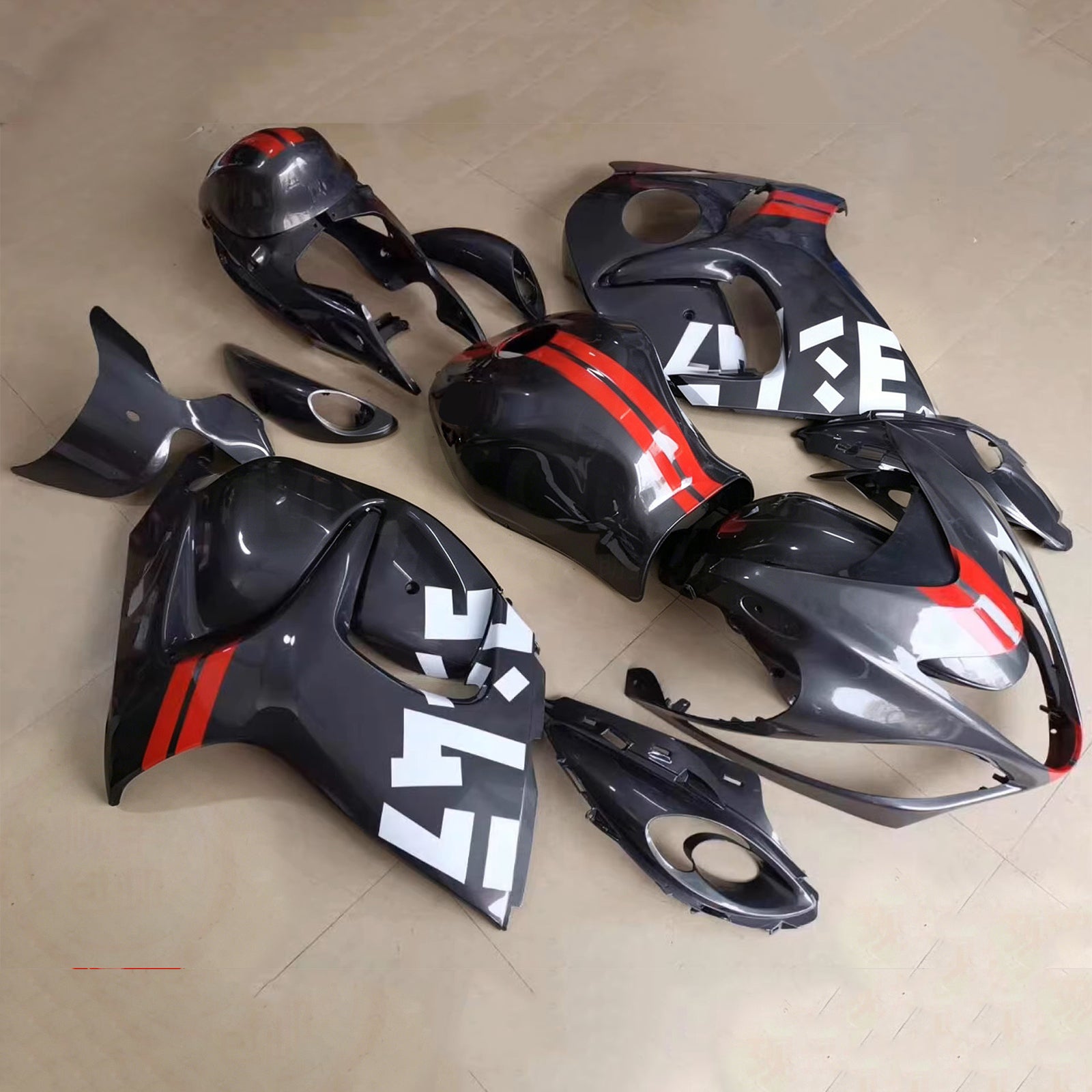 Amotopart 2008-2020 Suzuki Hayabusa GSX1300R Black Fairing Kit