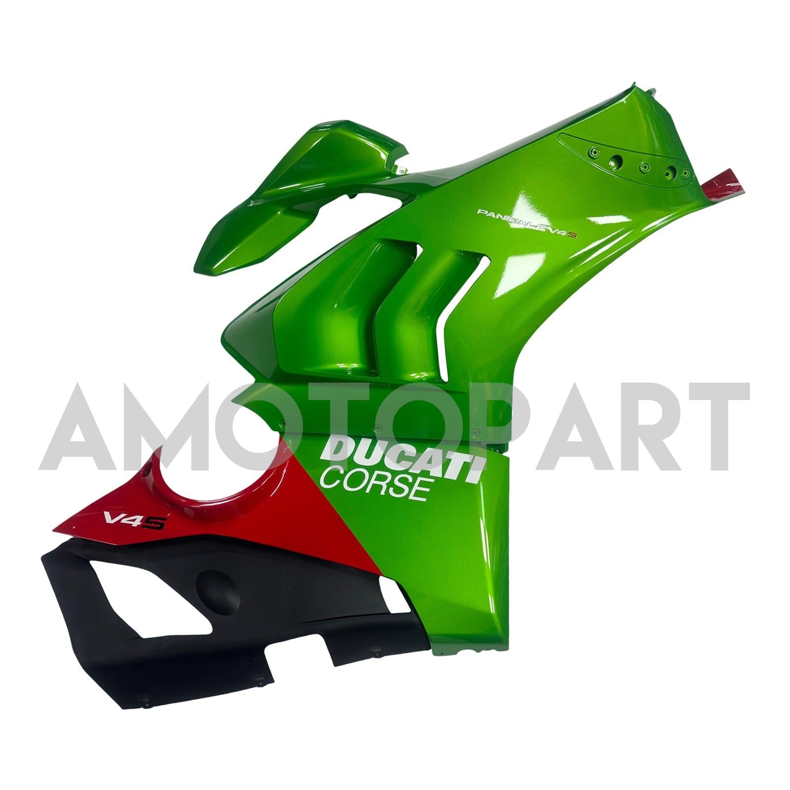AMOTOPART DUCATI 20-21 V4 V4S光沢のある赤いグリーンシルバーフェアリングキット