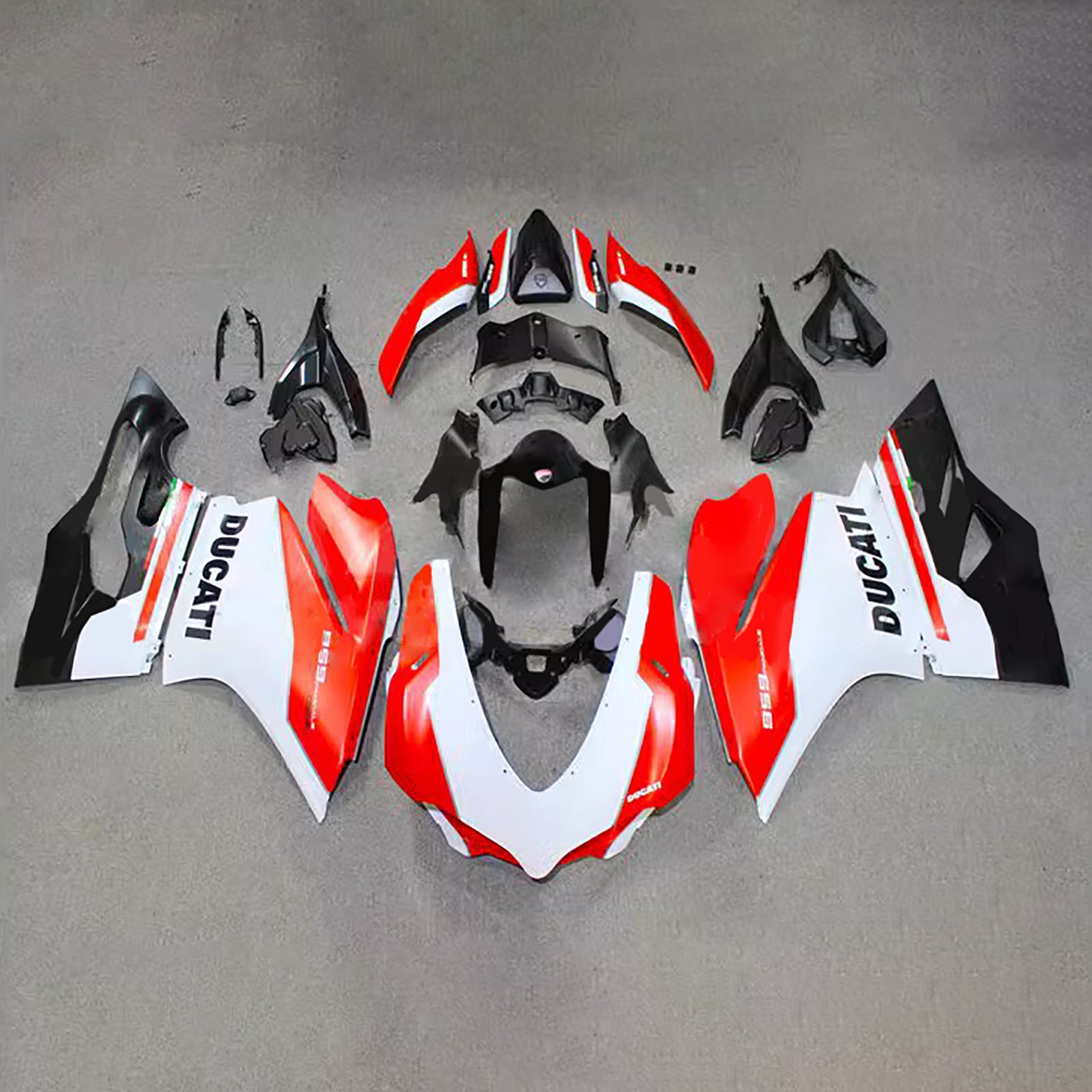 Amotopart 2015-2020 Ducati 959 Black Red White Fairing Kit